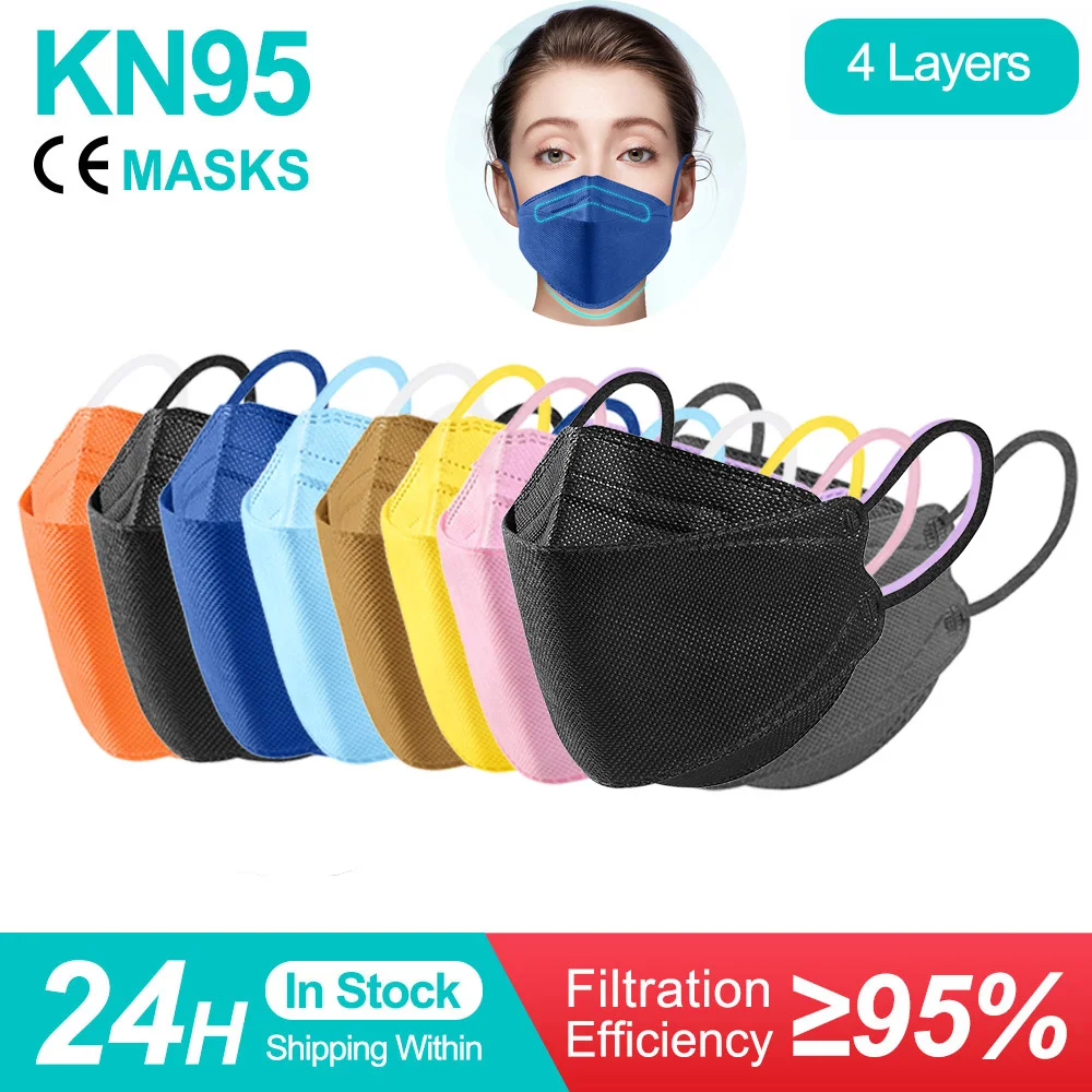 Máscara FFP2 KN95 para adultos, respirador de tela facial reutilizable, máscara protectora ffp2con certificado fpp2