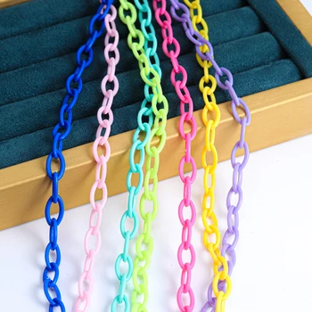 

Fostfo10pcs/Lot DIY Jewelry Accessories Colorful Chain Necklace Bracelet Plastic Warning Chain Chain Isolated Colors