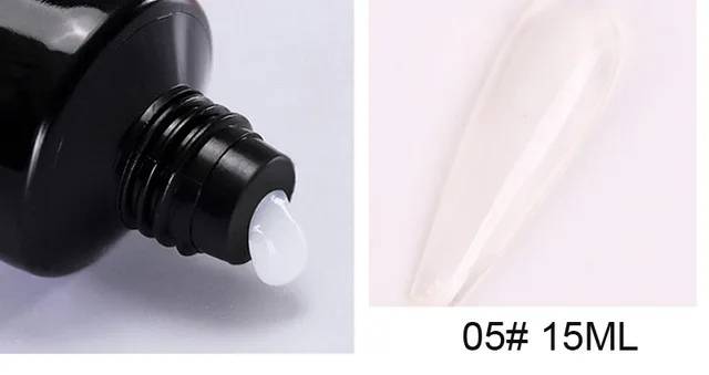 15ml Poly Acrylic Gel For Nail 22 Color Spangle Crystal Extension Gel UV/LED Light Quick Extension Nail Without Paper Holder&_&* Clear-15ML