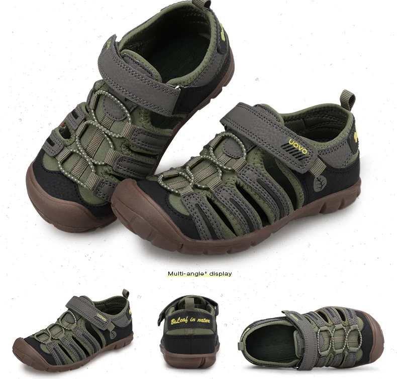 UOVO 2020 New Kids Sandals Boys Summer Fashion Shoes Breathable Little Children Footwear For Boys Beach Sandals Size 28#-32#