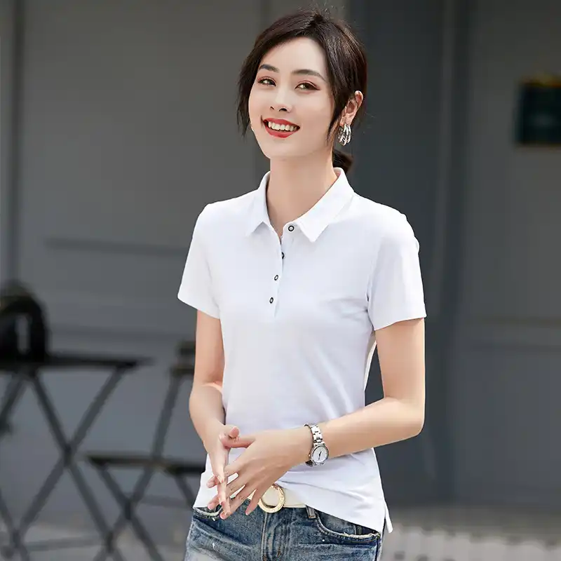 cotton golf shirts for ladies