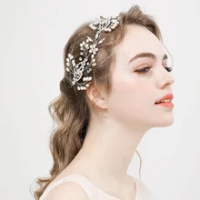 Свадебный головной убор ручной работы стиль Свадебный ободок для волос Свадебные аксессуары Amazon EBay Лидер продаж, аксессуары