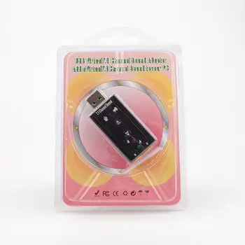 

Usb Sound Card 7.1 Channel Usb External Sound Card 3D Surround Sound With Button Control Sound Card