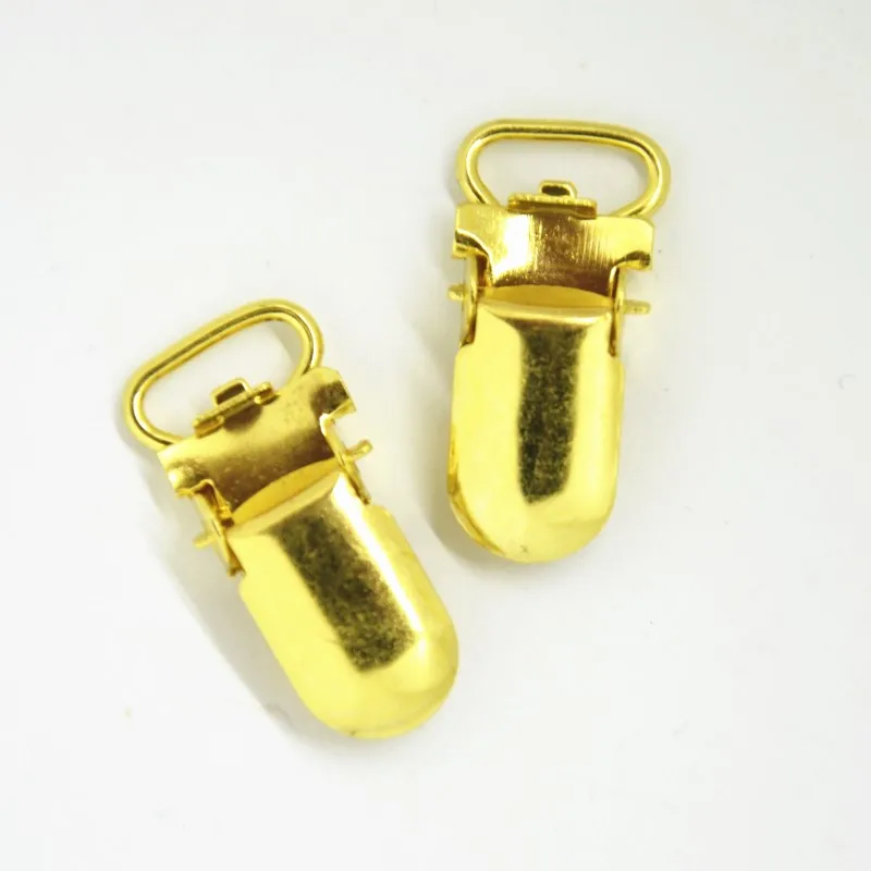 Sewing Clips 10mm Metal Suspender Pacifier Clips Cute Baby Hook Holder Ribbon Craft 50pcs