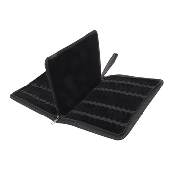 

1PC brown Color Fountain Pen PU Leather Case Storage Holder For 48 Pens