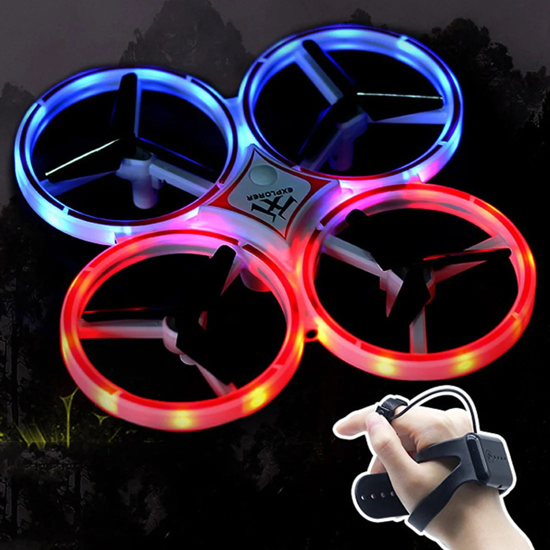 Mini Helicopter Induction Drone Smart Watch Hand Gesture Sensor Remote RC Aircraft UFO Flying Quadcopter Interactive Kids Toys Mini Helicopter Induction Drone Smart Watch Hand Gesture Sensor Remote RC Aircraft UFO Flying Quadcopter Interactive Kids Toys