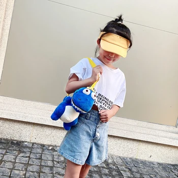 

Multi-functional Children Kids Festival Gifts Plush Shoulder Bag Cute Stuffed Dinosaur Animal Crossbody Pouch Girls Doll Toys