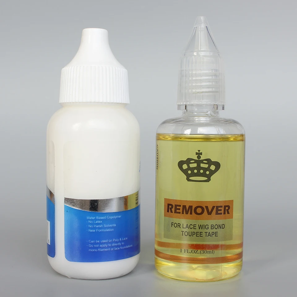 1.3oz 38ml 레이스 가발 Toupee 접착제 접착제 리무버 키트 보이지 않는 교체 접착제 지속 가발 헤어 본딩