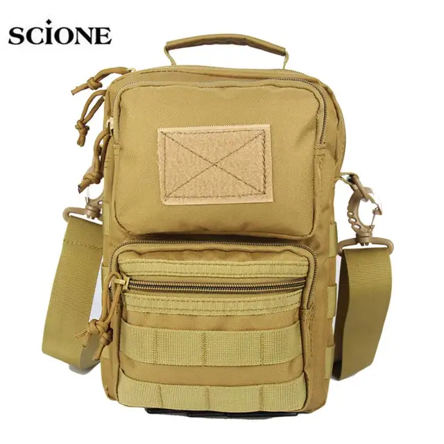 Men Tactical Bag Sling Mollle System Bags Sport Handbag Shoulder Pack Military Crossbody Bags Travel Camping