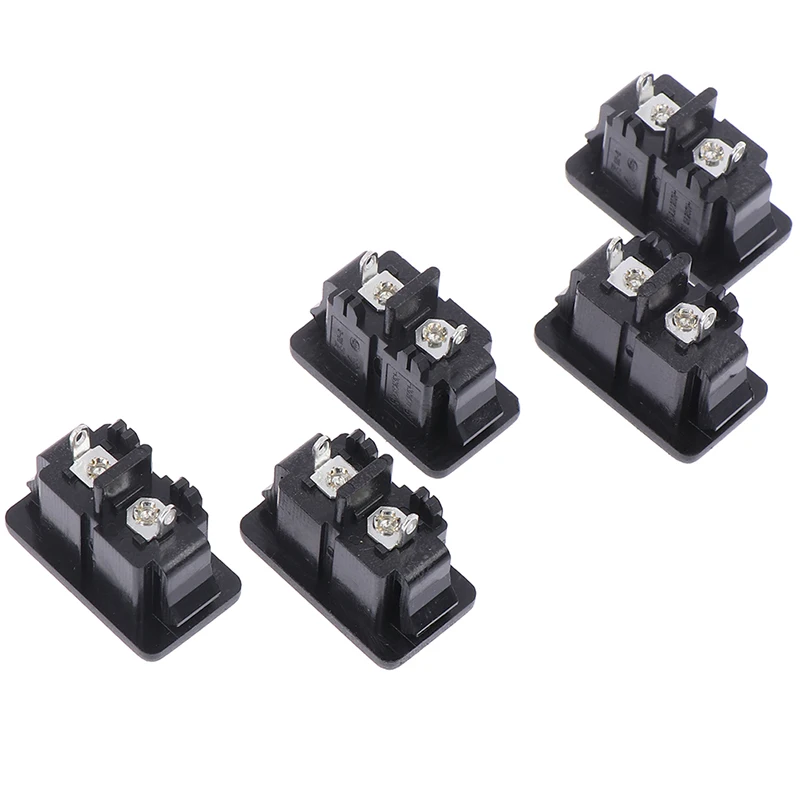5 шт. AC250V 2.5A 2Pin IEC 320 C8 Резьбовая оправа гнездо входа розетки дропшиппинг