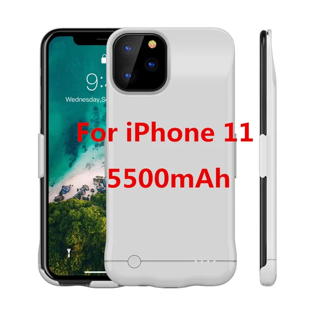 White For iPhone 11 Для iPhone 11 Pro Max портативный чехол s Чехол для iPhone 11 Pro внешний аккумулятор для телефона чехол для быстрой зарядки - Цвет: White For iPhone 11