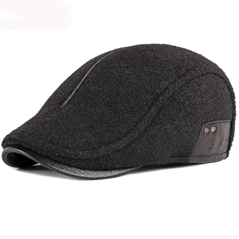Ht3722 Beret Cap Autumn Winter Wool Hat 