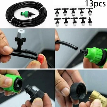 

13Pcs/set Micro Drip Irrigation Auto Self Plant Watering Garden Hose System Nozzle Sprinklers Assorted Kit Watering System