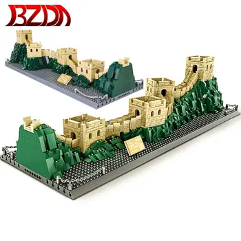 

BZDA World Famous Architecture China Great Wall Street View Collection Toys Building Blocks Creator Bricks Toys Christmas Gifts
