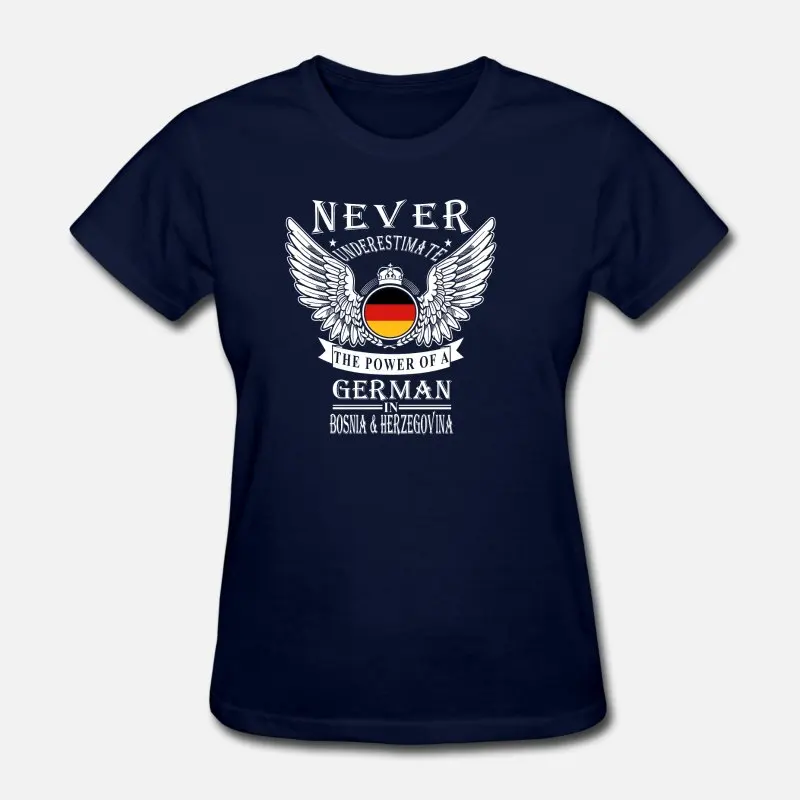 Women-Navy Blue Новая немецкая сила немецкой в Боснии Мужская футболка женская классическая крутая футболка для мужчин s большой размер S-5xl мужская одежда высшего качества - Цвет: Women-Navy Blue