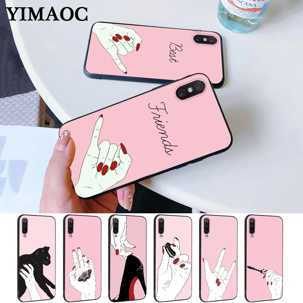 Силиконовый чехол best friend для Xiaomi 6 8 9 SE A1 A2 A3 Lite F1 Mix 2S MAX 3 9T Pro CC9E CC9 |