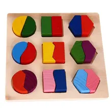 Детские деревянные геометрические блок головоломки Дети Когнитивная игрушка для раннего развития игрушка детский подарок