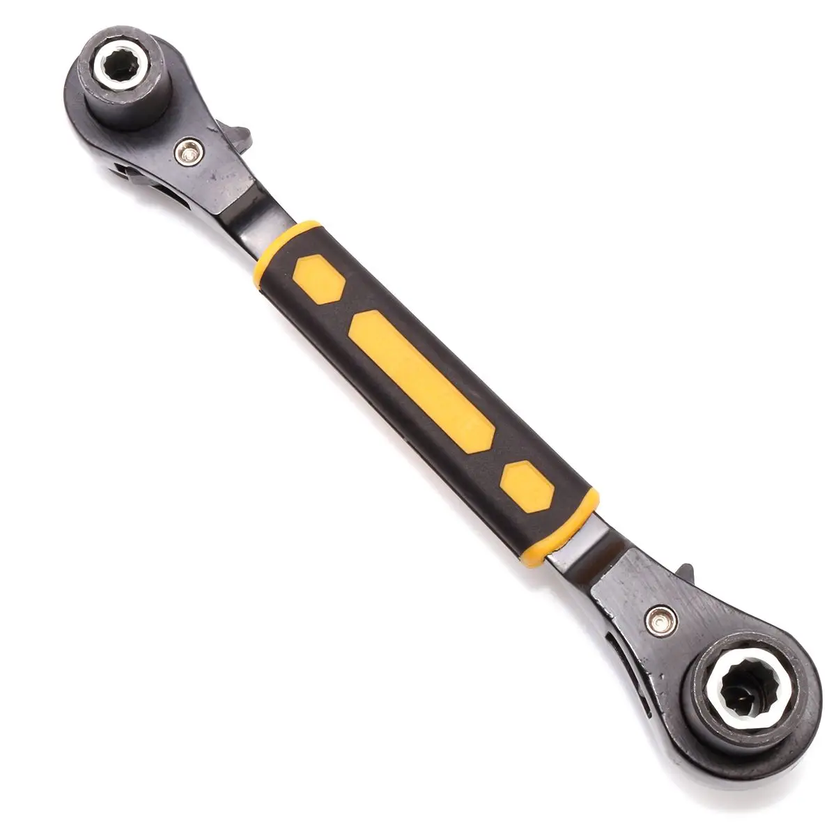 

Tiger Wrench 8 in 1 Ratchet Wrench Batch Head Handle Small Fly Socket Wrench Double-Ended Torque Wrench Repair Tools