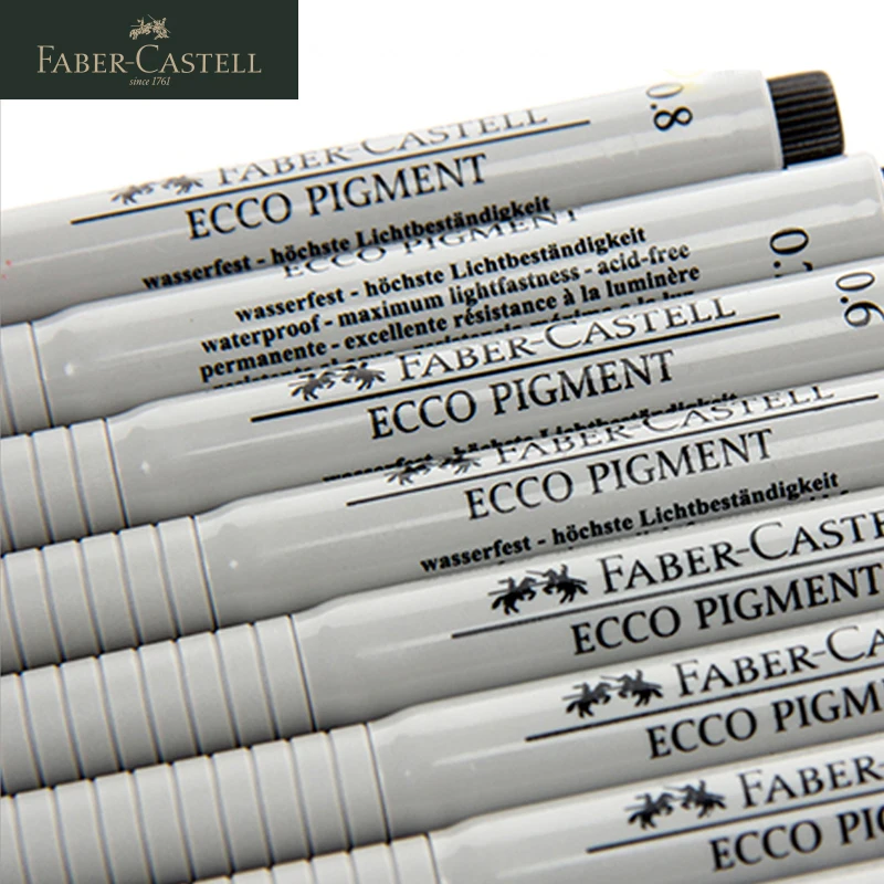 Faber-castell – stylo noir à pointe Fine, marqueurs de croquis pour  croquis, fournitures artistiques pour artistes - AliExpress