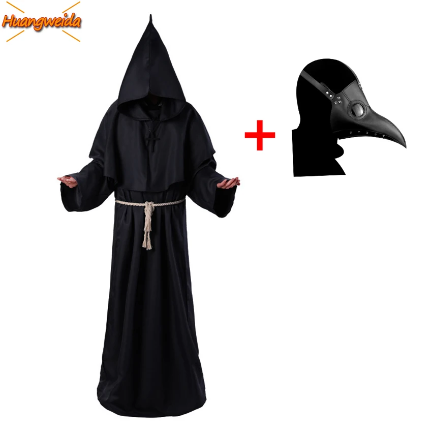 Чумной Доктор костюмы Маска Чумного доктора Black Death ведьма Косплэй карнавальные