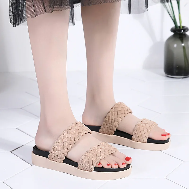 

Slipper Women's 2020 Spring And Summer New Style Versatile Fashion Outer Wear Simple Suede Sandals Flat Slippers