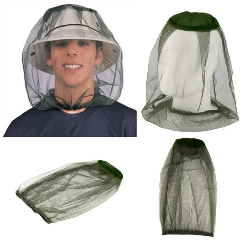 Пчеловодство на открытом воздухе защита от насекомых шляпа анти пчела с крышкой сетки ArmyGreen светильник Защита от солнца длинные москитные шляпы с сеткой