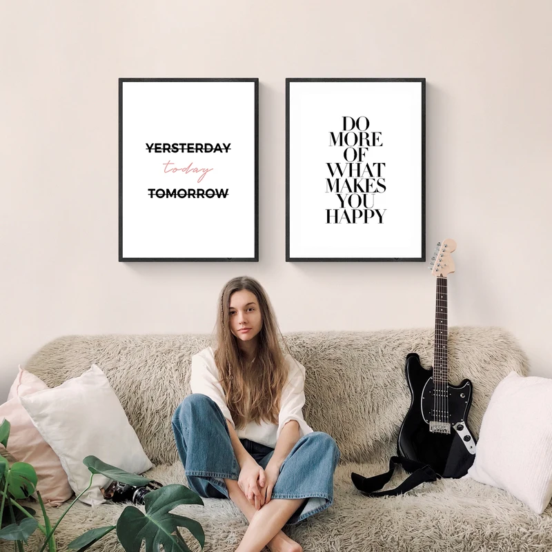 Canvas-Painting-Quotes-Letters-Wall-Art-Kitchen-Posters-and-Prints-Ofiice-Black-and-White-Wall-Pictures (2)