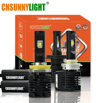 

CNSUNNYLIGHT LED Car Headlight Kit With Lumileds MX Chips H4 H7 H8 H11 9005 HB3 9006 HB4 H13 9007 D1S H15 White 6000K Bulbs