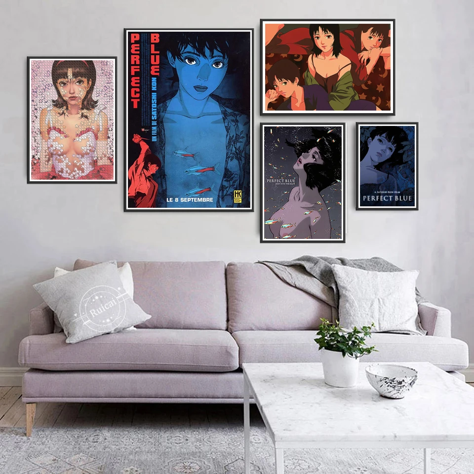 Póster azul perfecto, Anime japonés, clásico, cómic, película, impresiones  artísticas, pintura en lienzo, imágenes para la decoración del hogar de la  sala de estar|Pintura y caligrafía| - AliExpress