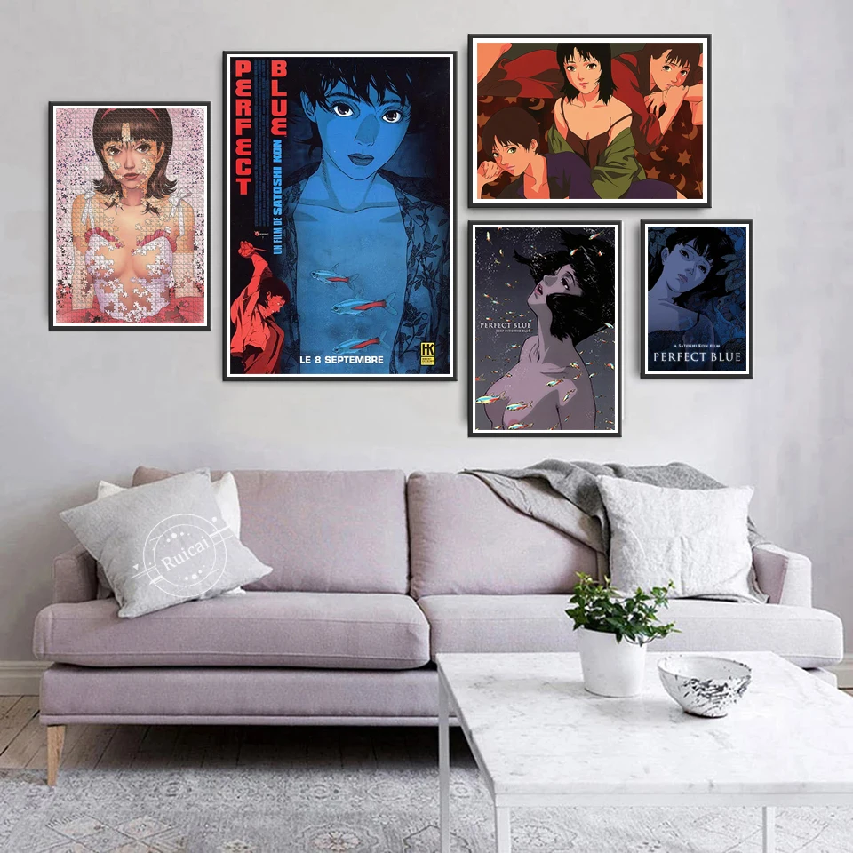 Perfect Blue Poster Japanese Anime Classic Comic Movie Art Prints Canvas Painting Pictures For Living Room Home Decoration  Дом и