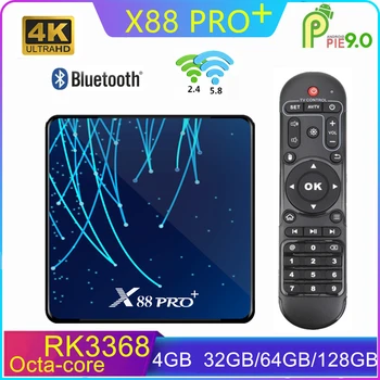 

X88 PRO Plus Octa Core Android 9.0 TV Box Rockchip RK3368 1080P 4K 2.4G/5G WIFI 4GB 32GB/64GB x88 pro+ Smart TV BOX Set top Box