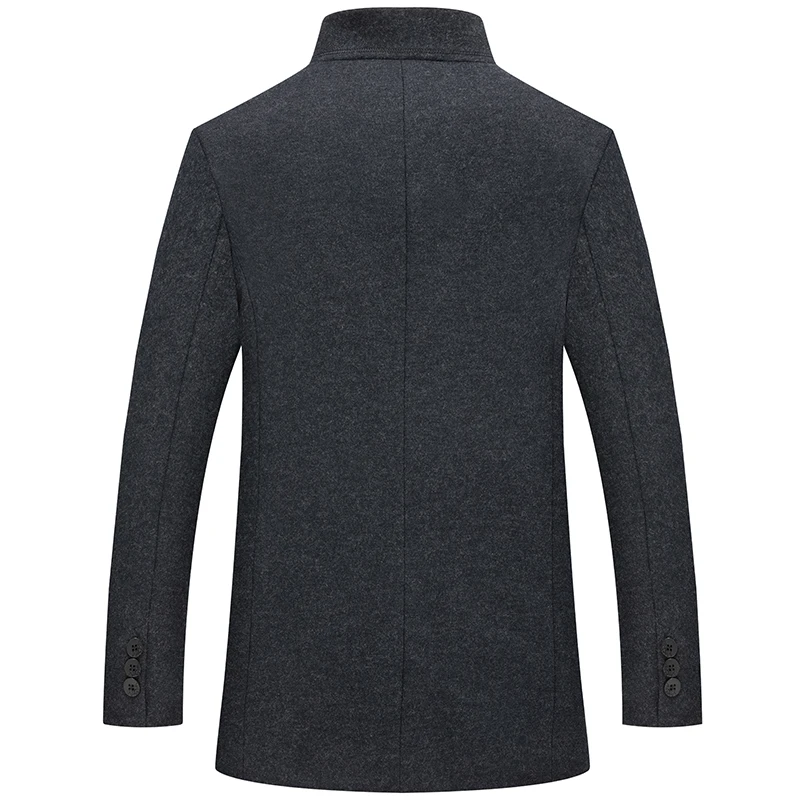 Большие размеры 8XL 6XL 5XL 4XL Новое поступление зимняя высококачественная шерстяная Толстая Тренч Мужская, мужская серая шерстяная куртка
