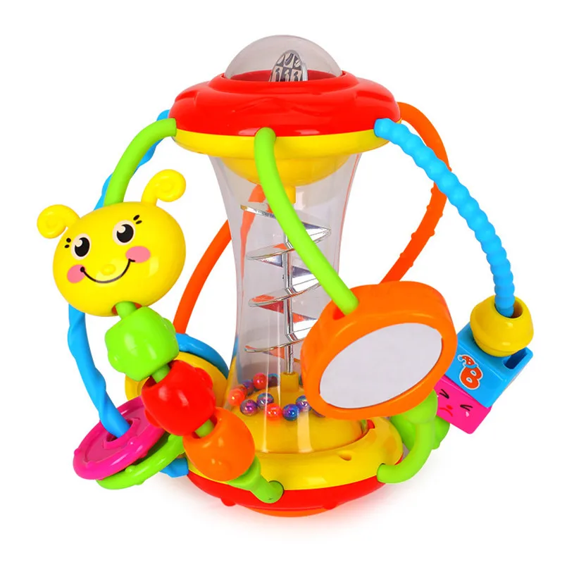 Игрушки для малышей Красочные Детские сенсорные погремушки игрушки Графический Цифровой познание Ранние развивающие игрушки для малышей 0-12 месяцев - Цвет: Baby Ball A