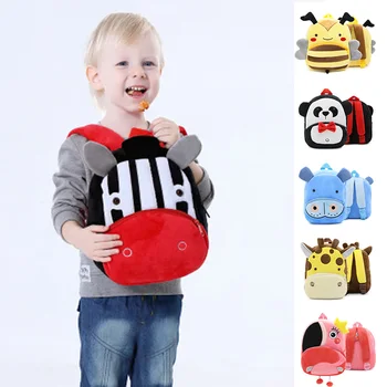 

Kids Plush Animal Cartoon Backpack Toddler Cute Schoolbag Mini Travel Bag for Girls Boys K2