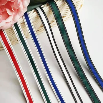 

10mm Solid Color Grosgrain glitter trim Strap Ribbon Polyester Geschenk band Craft Supplies DIY Bow tie tow Clothing Accessories