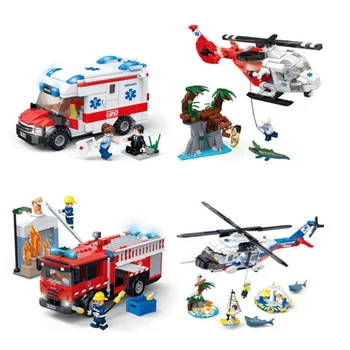 

9220 City Fire control Series Medical ambulance Building Blocks Model Sets Bricks Classic For Children Toys Kids Gift