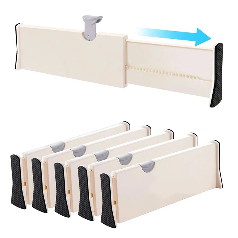 Adjustable Drawer Dividers Organizers Separators Retractable Partition kitchen Organizer Storage Clapboard For Clothes | Дом и сад