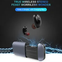 TWS B5 Мини Bluetooth наушники стерео беспроводные наушники IPX5 Водонепроницаемый портативный источник питания 2600 мАч