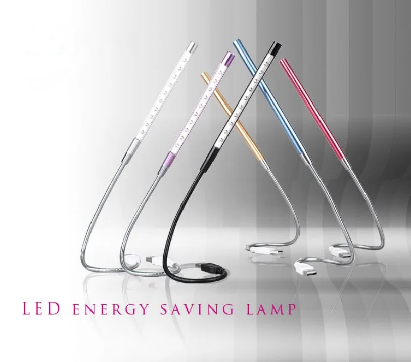  New Mini Flexible 10led usb night light Computer reading Lamp for Notebook Laptop Computer Desktop 