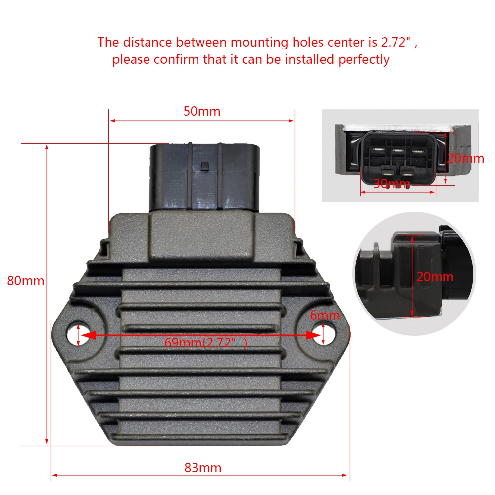 Мотоцикл DC 12 В регулятор напряжения Выпрямитель для Honda TRX350 TRX350 FE FM TE TM 2000-2006 2 strocke 31600-HN7-A21