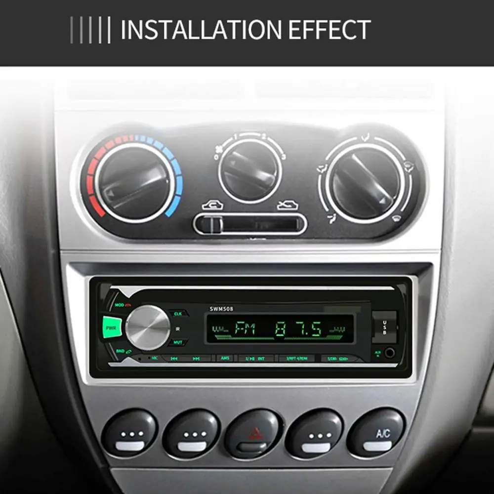 12 В Автомобильный MP3-плеер Hands-Free Fm радио карта U диск машина автомобильный аудио контроль модифицированный Mp3 Автомобильный плеер