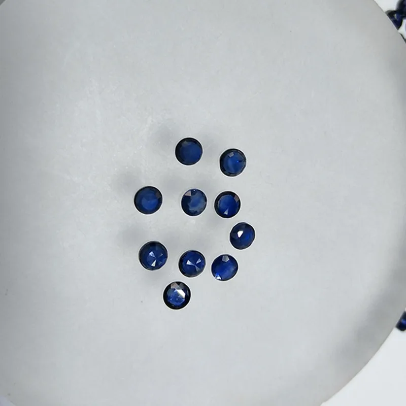 Natural Sapphire Loose Gemstone for Jewelry Making,2.5mmX2.5mm Round Cut,bright and Clean DYI Mian Stone