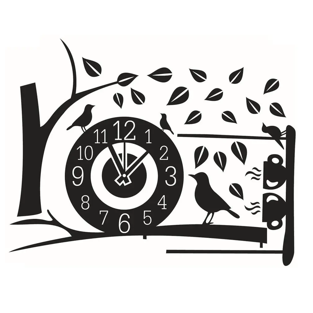 

Unique Design Tree And Clock Pattern 3D Wallpaper Removable Stickers Self-adhesive Bedroom Home Decoration Art Wall Decals