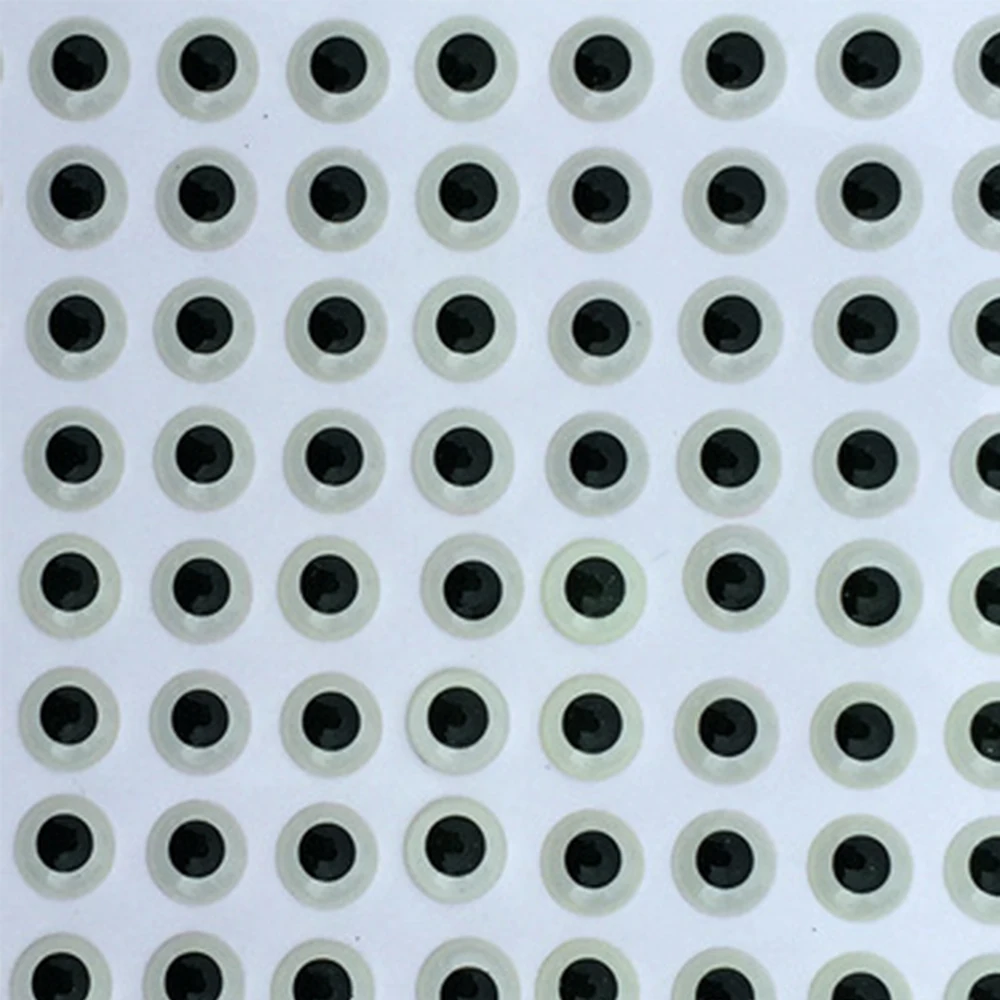 PVC 3D Holographic Luminous Fishing Lure Eyes 300Pcs 3/4/5/6mm Fishing Lure Accessory
