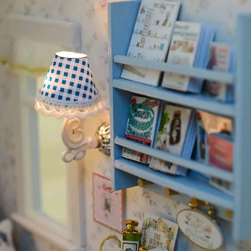 Солнечный свет переливающийся 3D DIY деревянный кукольный дом мебель ручная головоломка миниатюрная мебель игрушка подарок