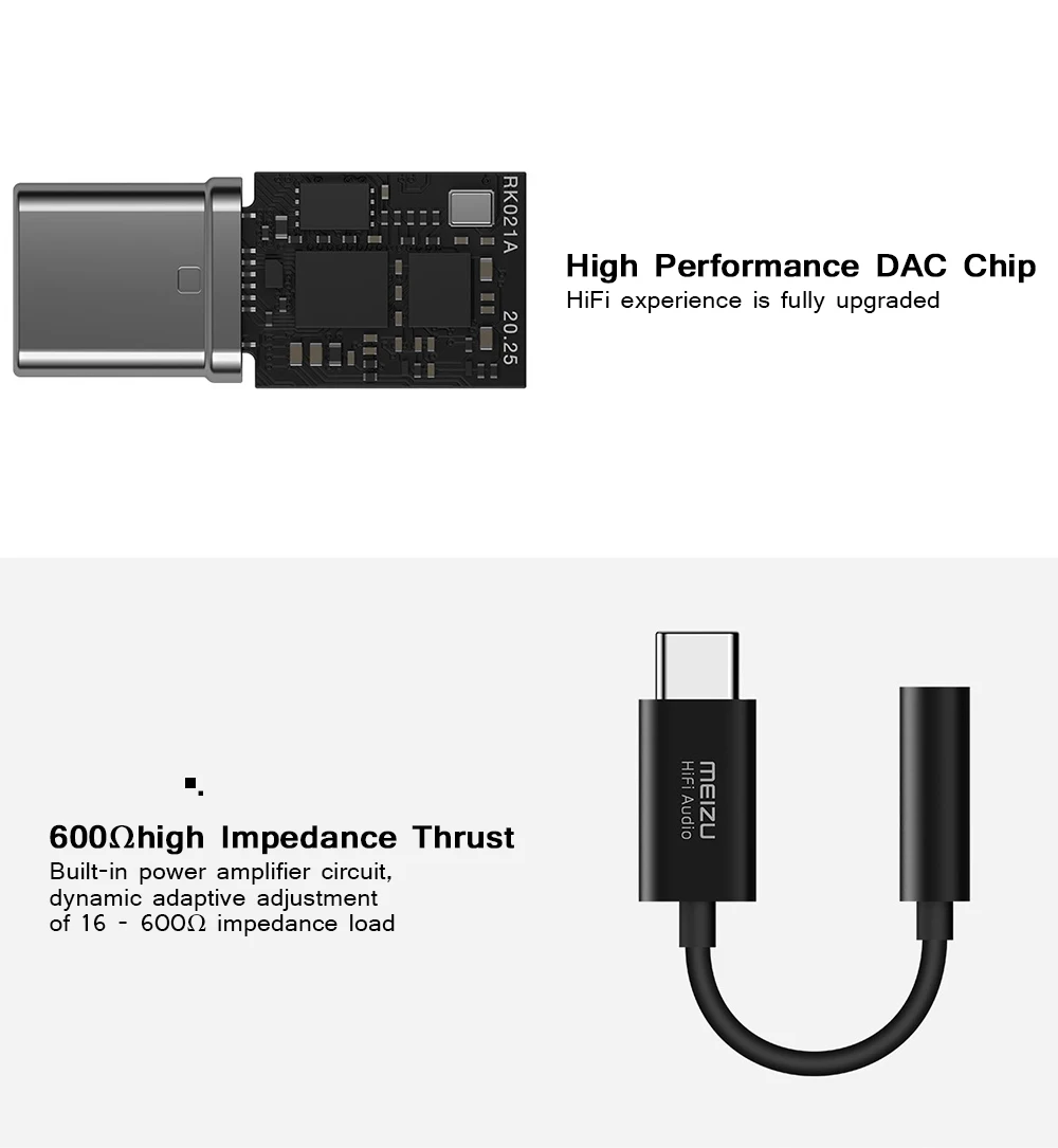 MEIZU HiFi аудио ЦАП усилитель декодирования/Amp Pro 3,5 мм тип-c USB аудио кабель-адаптер CS43131 чип 600ou PCM 32 бит/384 k DSD