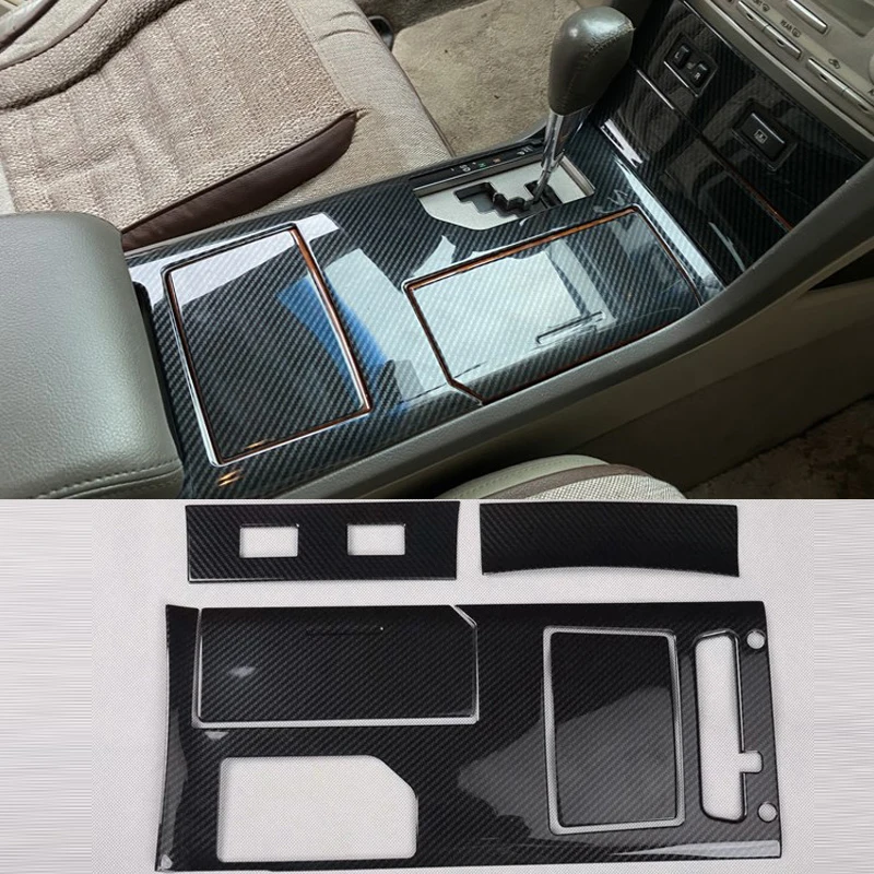 

For TOYOTA Camry 2006-2011 Left Hand Drive 5PCS Carbon FiberABS Car Gear Shift Knob Panel Frame Cover Trim Car Styling