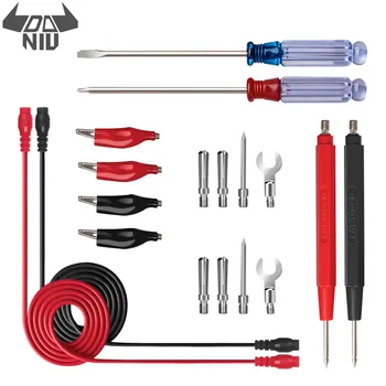 

DANIU 18 in 1 Test Clip Meter Probe Multi-function Combination Line Screwdriver Multimeter Accessory Tool Sets
