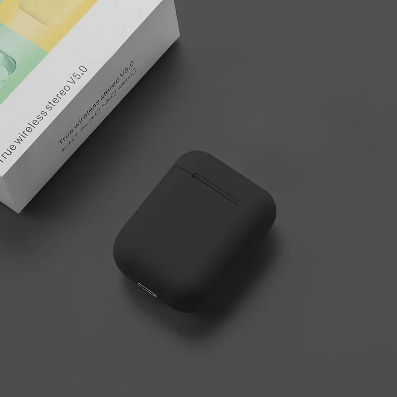 Black Inpods 12 i12 TWS беспроводные наушники Bluetooth 5,0 спортивные наушники для iphone Xiaomi samsung - Color: Black