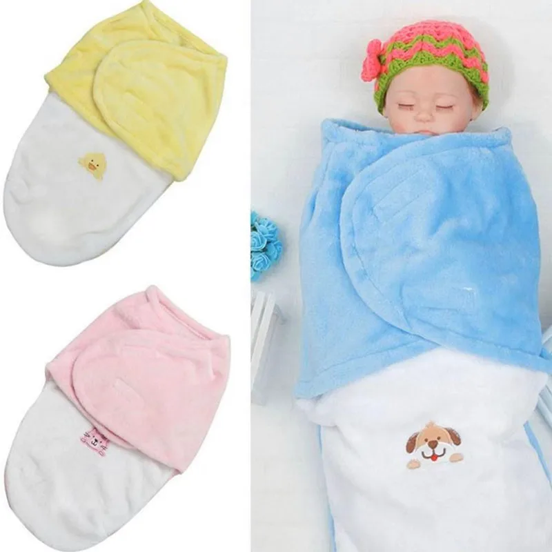 Baby Swaddle Wrap Soft Envelope Newborn Blanket Fleece Sleeping Bag